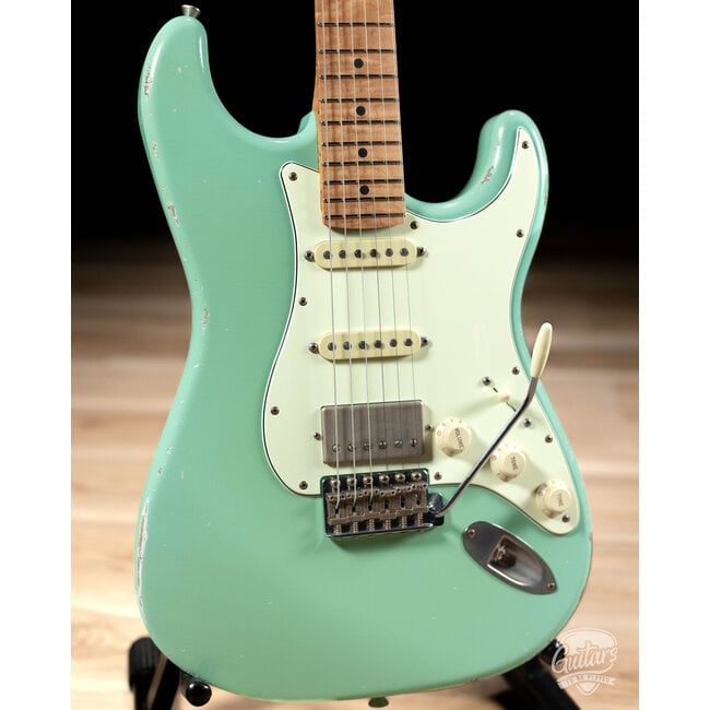 Xotic XSC-2 Swamp Ash HSS S-Style w/ Roasted Flame Maple Neck – Surf Green