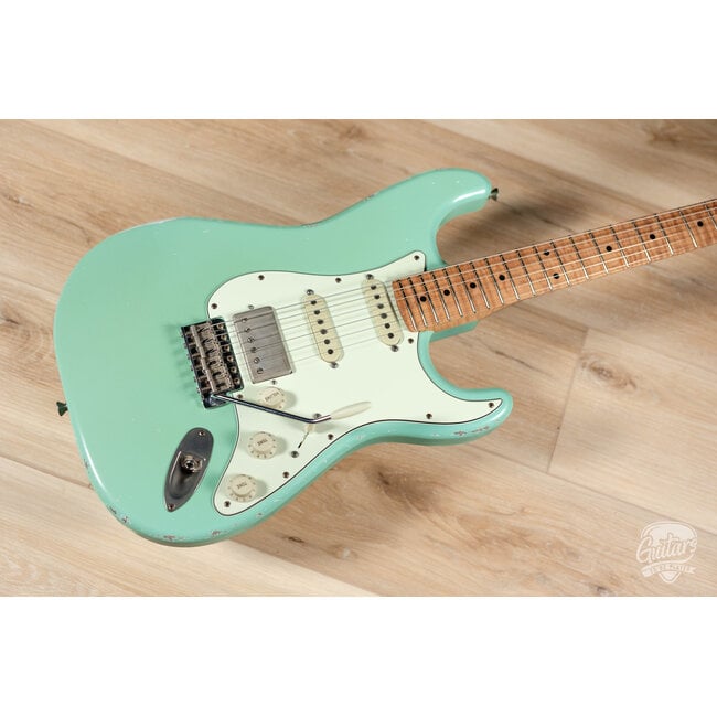 Xotic XSC-2 Swamp Ash HSS S-Style w/ Roasted Flame Maple Neck – Surf Green