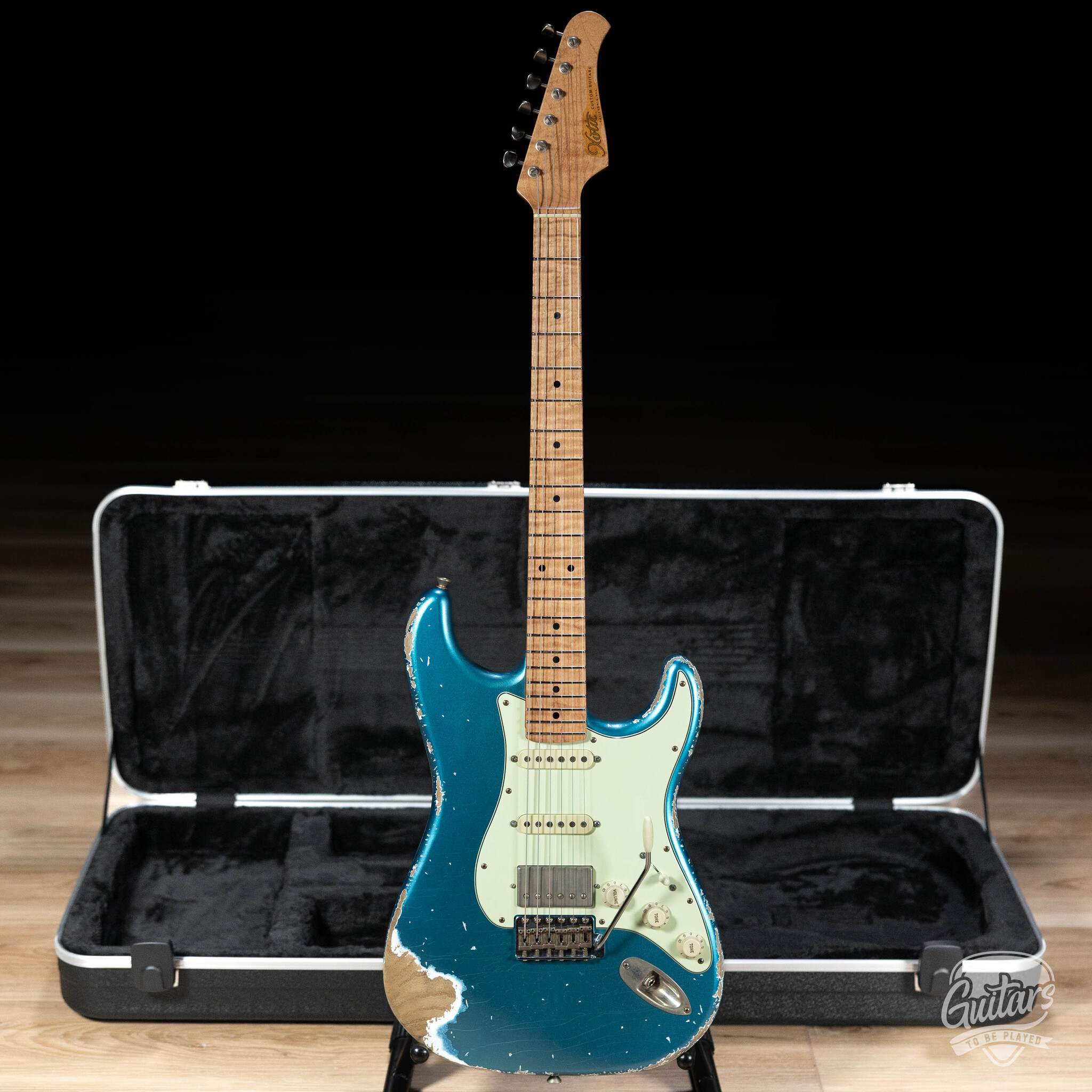 Xotic XSC-2 Swamp Ash HSS S-Type w/ Flame Maple Neck –Lake Placid