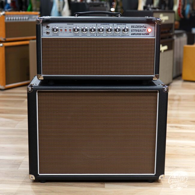 Amplified Nation Bombshell Overdrive 50W Head & 112 Cab – Carbon Fiber