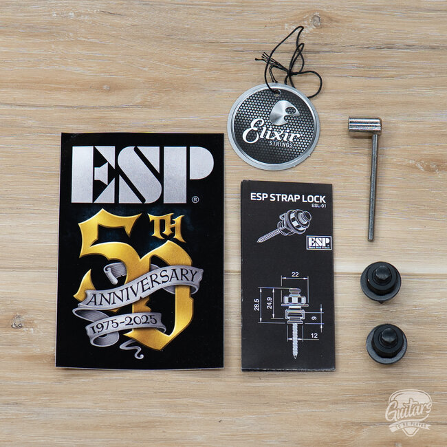 ESP E-II M-I NT Neck Thru Fishman Guitar w/ Case – Snow White (B-stock)