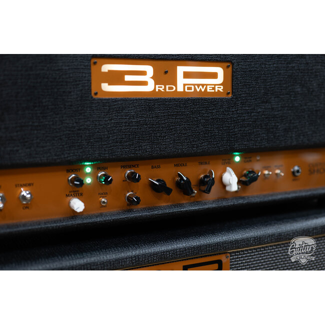 3rd Power Dragon DRGN 100 Custom Shop Amp Head w/ 4-Button FTSW – Black & Gold