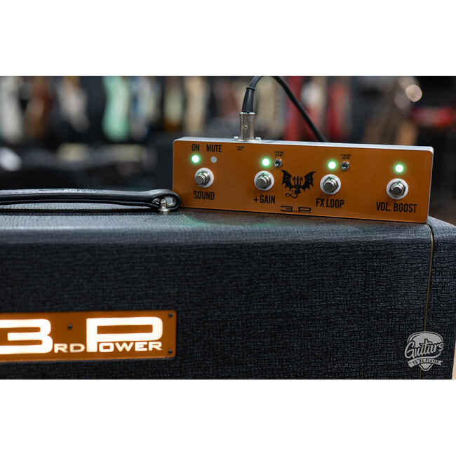 3rd Power Dragon DRGN 100 Custom Shop Amp Head w/ 4-Button FTSW – Black & Gold