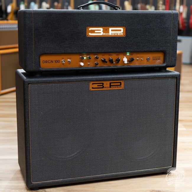 3rd Power Dragon DRGN 100 Custom Shop Amp Head & 212 Cab – Black & Gold