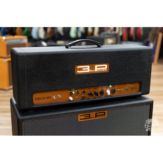 3rd Power Dragon DRGN 100 Custom Shop Amp Head & 212 Cab – Black & Gold