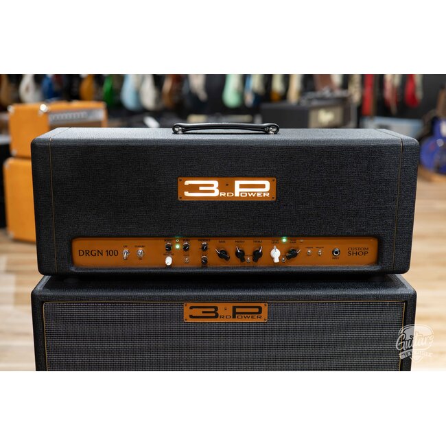 3rd Power Dragon DRGN 100 Custom Shop Amp Head & 212 Cab – Black & Gold