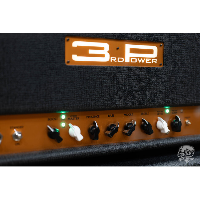 3rd Power Dragon Phantom DRGN 100 Amp Head w/ 4-Button FTSW – Black & Gold