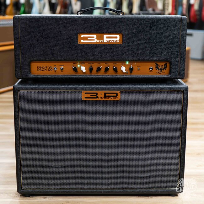 3rd Power Dragon Phantom DRGN 100 Amp Head & 212 Cab – Black & Gold