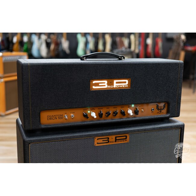 3rd Power Dragon Phantom DRGN 100 Amp Head & 212 Cab – Black & Gold