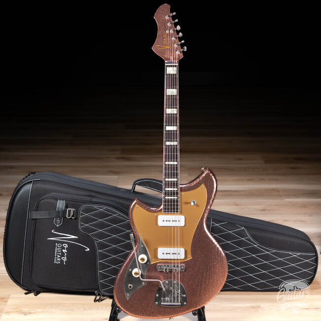 Novo Custom Serus J Left-Handed Guitar w/ Fralin P-90s – Burgundy Sparkle