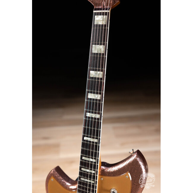 Novo Custom Serus J Left-Handed Guitar w/ Fralin P-90s – Burgundy Sparkle