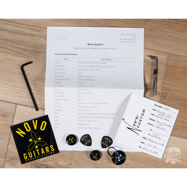 Novo Dealer Limited Miris JHH Maple Top Semi-Hollow Guitar – Pelham Burst