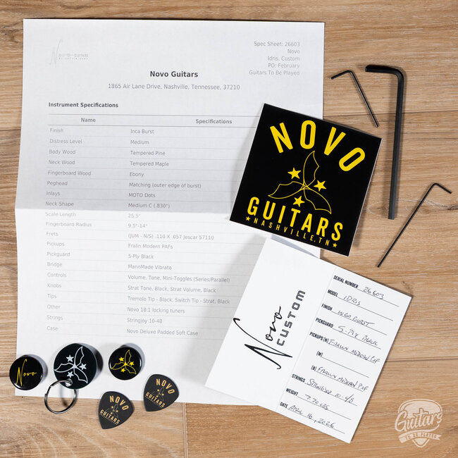 Novo Custom Idris H2 w/ Fralin Modern PAF’s – Inca Burst