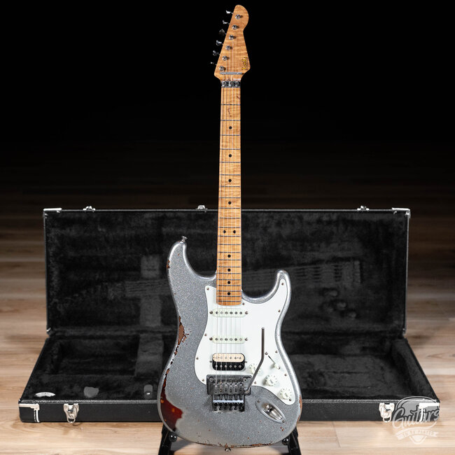 LsL Instruments Saticoy 22 HSS Floyd Rose Guitar – Ice Blue Sparkle over 3TSB