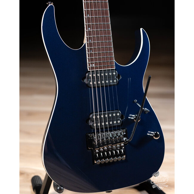 Ibanez RG2027RXL Prestige 7-String 27” Scale Guitar w/ Case – Dark Tide Blue