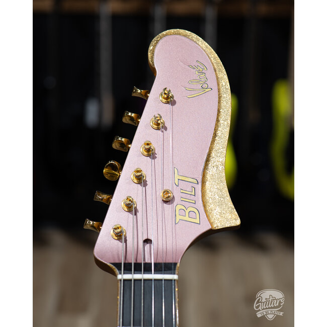 2020 Bilt Volaré Semi-Hollow Guitar w/ Case – "Hollywood Hills" Satin Burgundy Mist