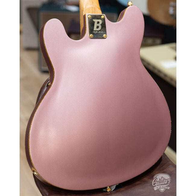 2020 Bilt Volaré Semi-Hollow Guitar w/ Case – "Hollywood Hills" Satin Burgundy Mist