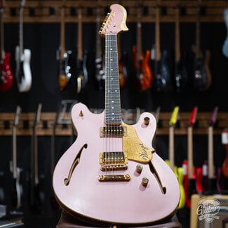 Used 2020 Bilt Volaré Semi-Hollow Guitar w/ Case – "Hollywood Hills" Satin Burgundy Mist