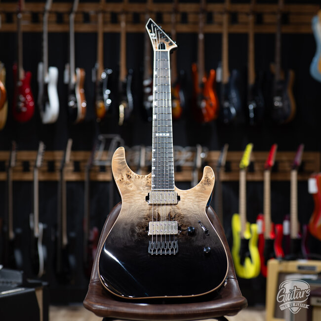 ESP E-II M-II HT Neck Thru Guitar w/ Case – Black Natural Fade (B-stock)