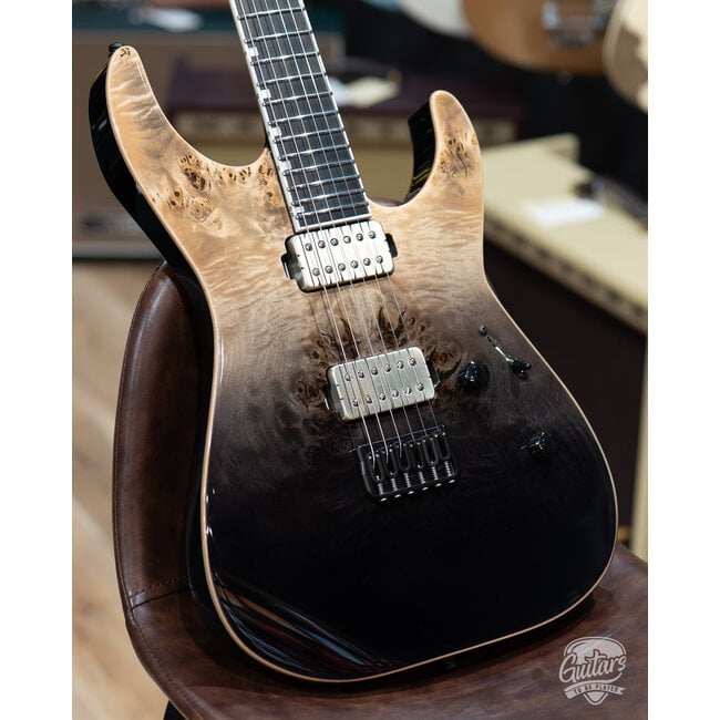 ESP E-II M-II HT Neck Thru Guitar w/ Case – Black Natural Fade (B-stock)