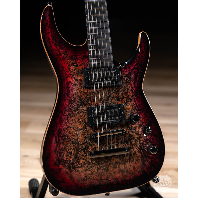 ESP Horizon NT CTM Burled Maple Top Guitar w/ Case – See Thru Red Burst