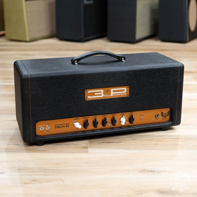 3rd Power Dragon Phantom DRGN 45 Amp Head w/ Single Button FTSW – Black & Gold