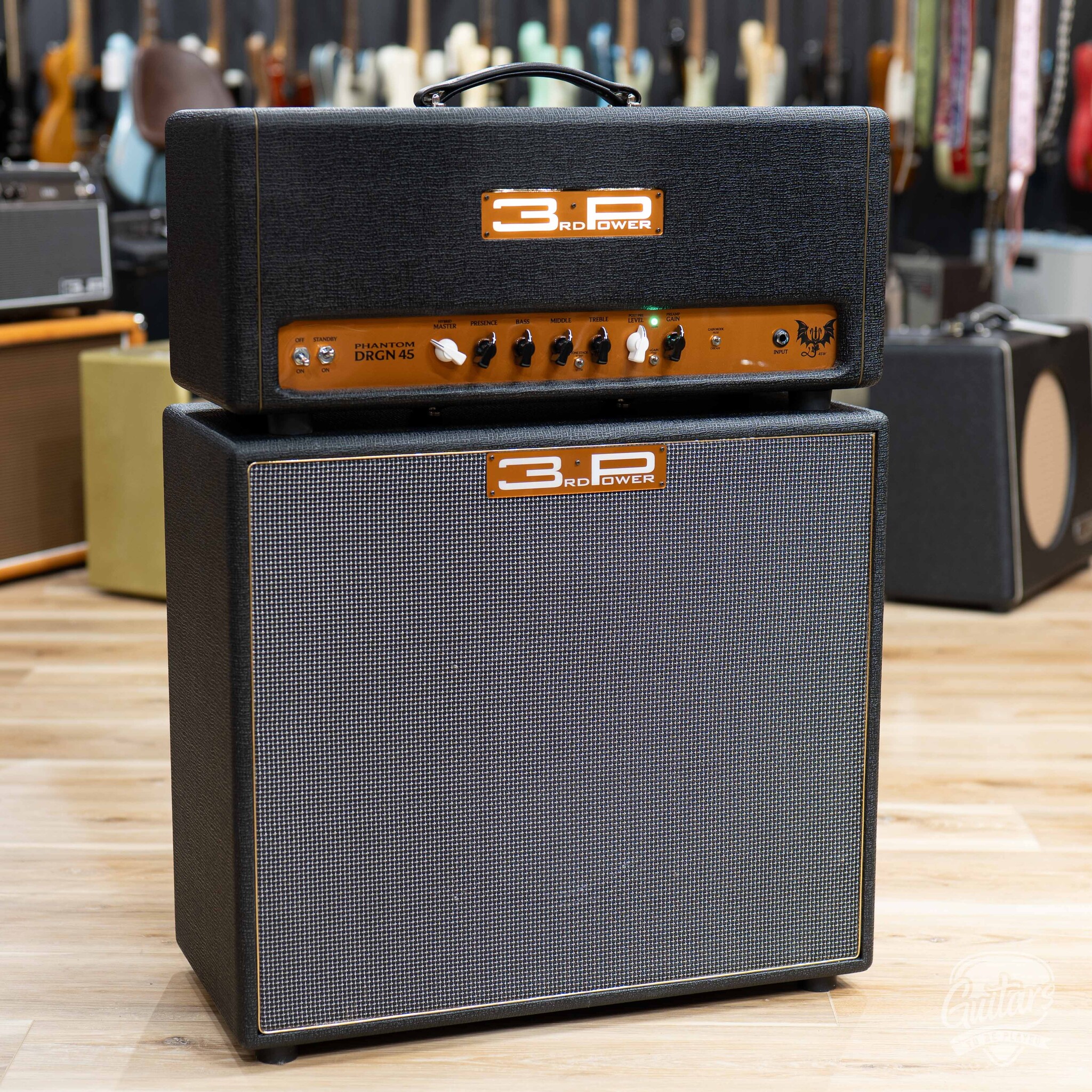 THIRD EYE - HYPER RADIONICS SOUND / 林成敏 3rd Power Dragon Phantom DRGN 45 Amp Head & 112 Cab – Black & Gold