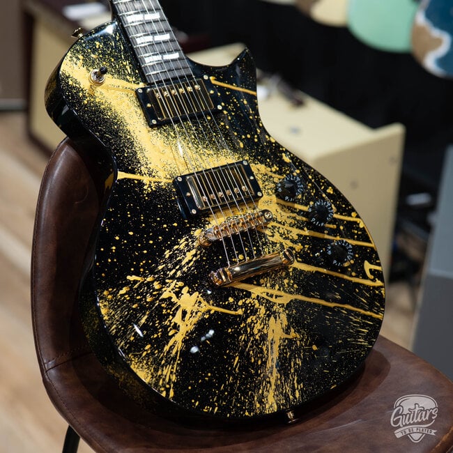 2022 ESP USA Eclipse Guitar Full Thickness w/ Duncans – Gold Splatter