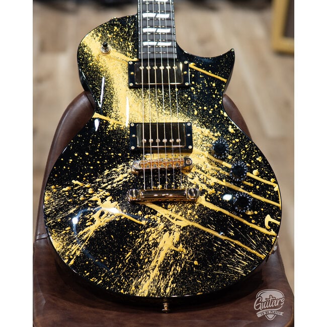 2022 ESP USA Eclipse Guitar Full Thickness w/ Duncans – Gold Splatter
