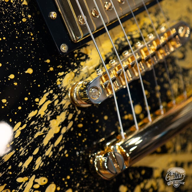 2022 ESP USA Eclipse Guitar Full Thickness w/ Duncans – Gold Splatter