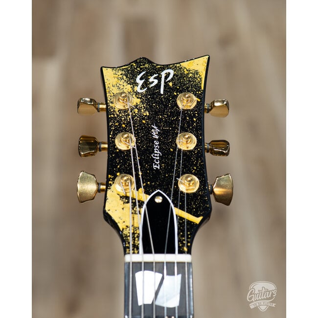 2022 ESP USA Eclipse Guitar Full Thickness w/ Duncans – Gold Splatter