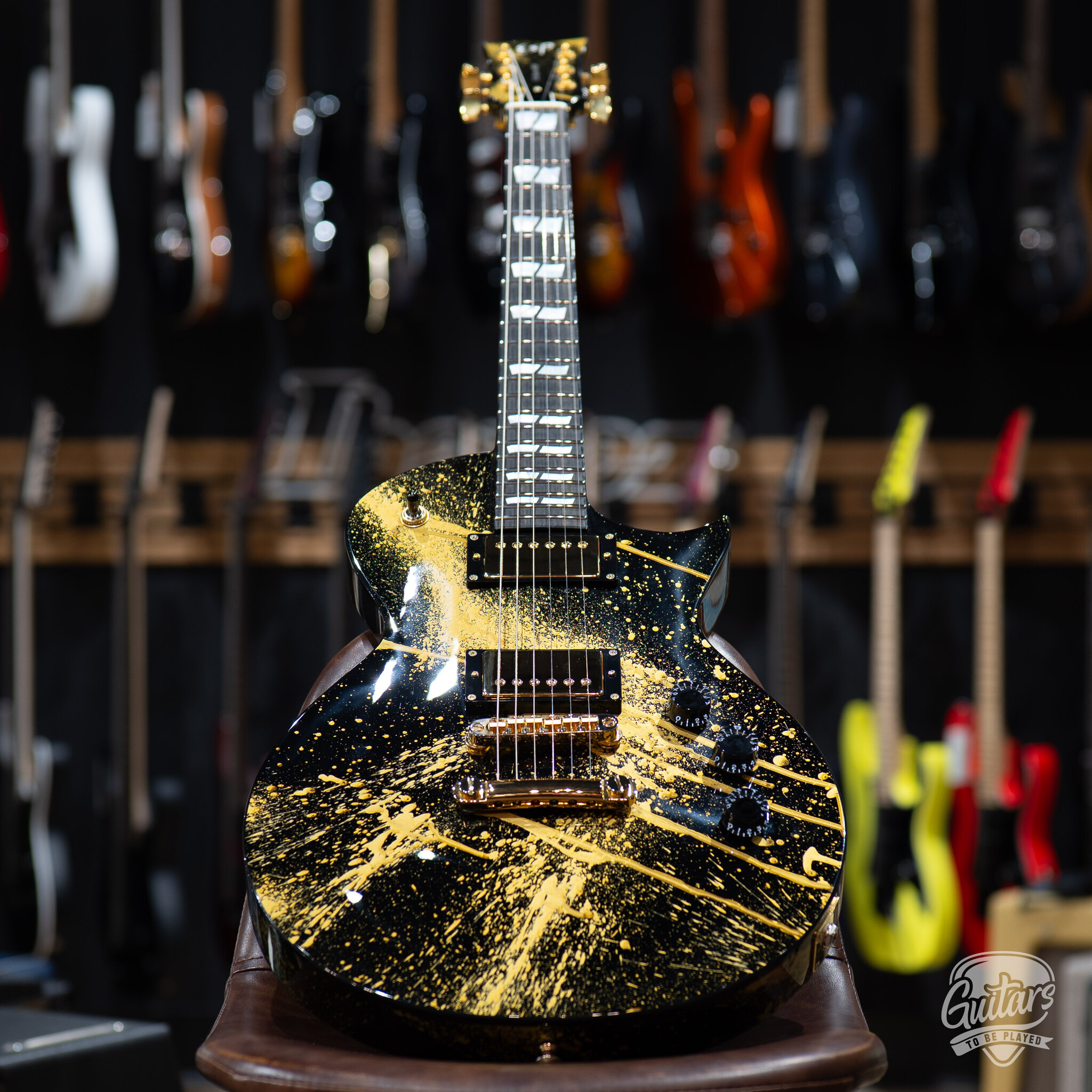 2022 ESP USA Eclipse Guitar Full Thickness w/ Duncans – Gold