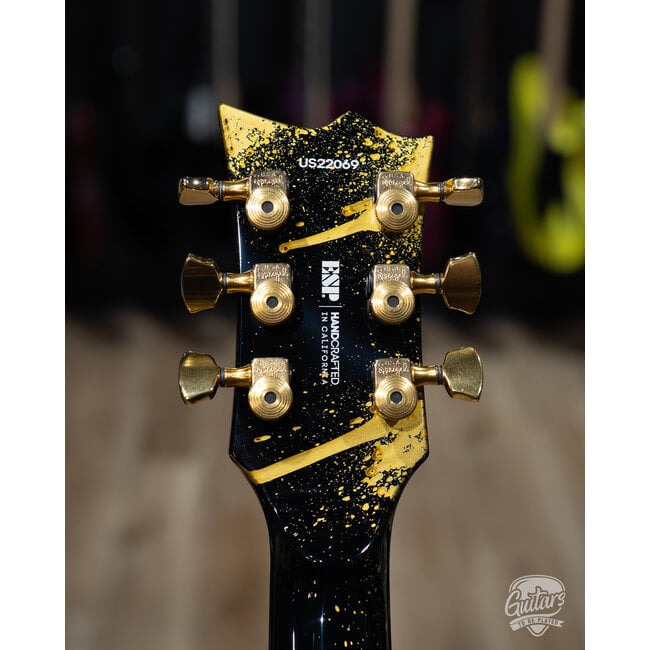 2022 ESP USA Eclipse Guitar Full Thickness w/ Duncans – Gold Splatter