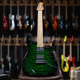 Used 2025 Ernie Ball Music Man JP15 John Petrucci Guitar – Green Tiger Eye Quilt