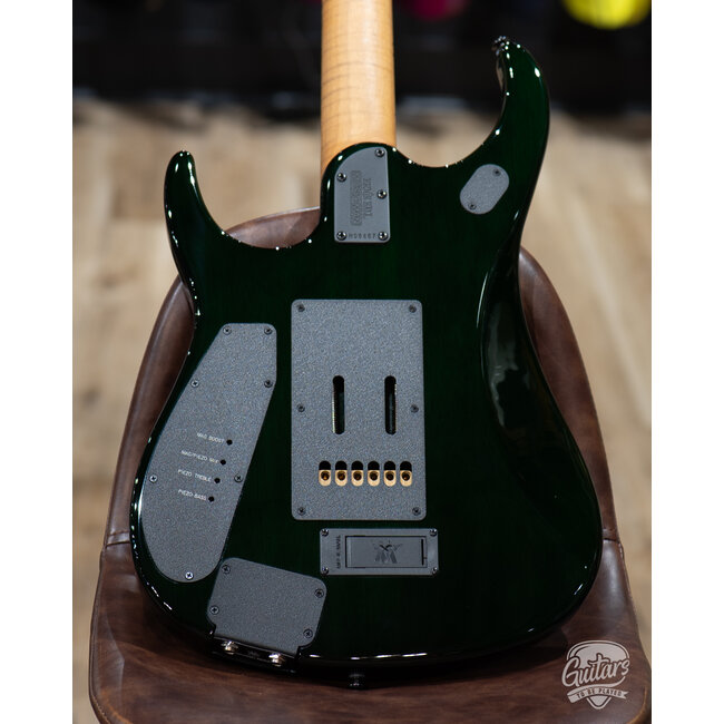 2025 Ernie Ball Music Man JP15 John Petrucci Guitar – Green Tiger Eye Quilt