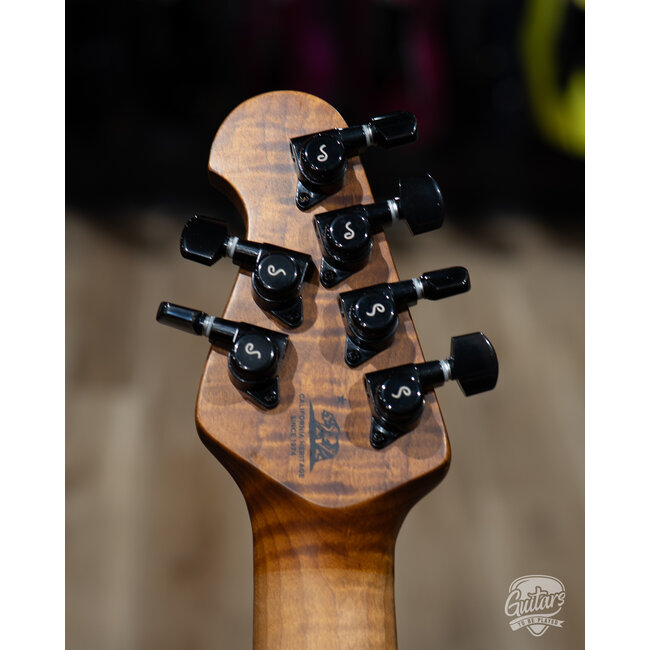 2025 Ernie Ball Music Man JP15 John Petrucci Guitar – Green Tiger Eye Quilt