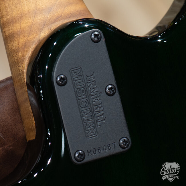 2025 Ernie Ball Music Man JP15 John Petrucci Guitar – Green Tiger Eye Quilt
