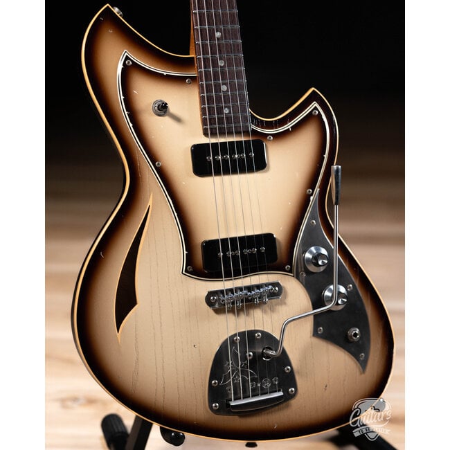Novo Custom Miris J Semi-Hollow w/ Fralin Alnico P-90s – Toasted Marshmallow
