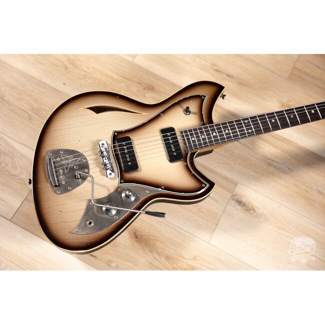 Novo Custom Miris J Semi-Hollow w/ Fralin Alnico P-90s – Toasted Marshmallow
