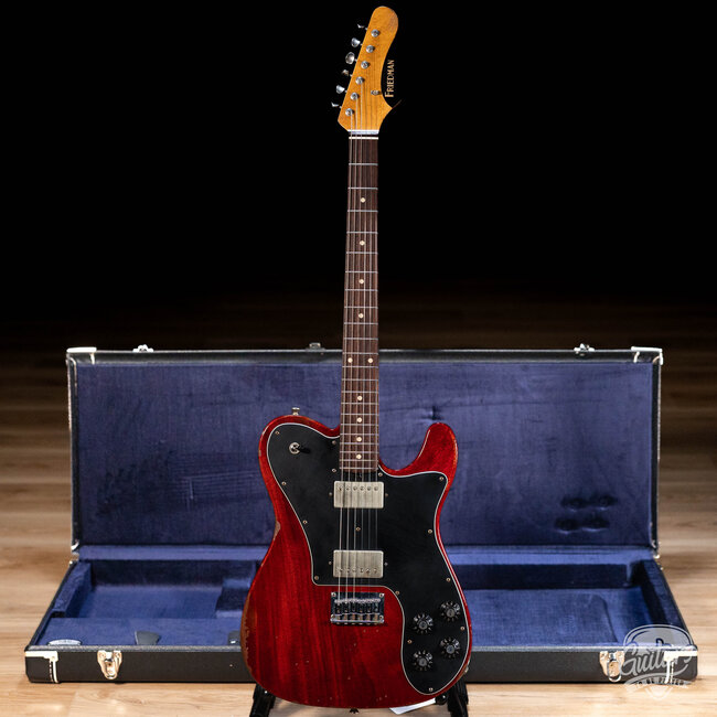 Friedman Vintage T Mahogany Humbucker Guitar w/ Rosewood – Cherry Red