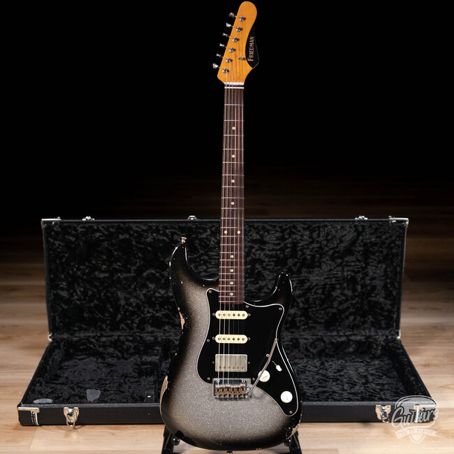 Friedman Vintage S Alder HSS Guitar w/ Rosewood – Silver Burst Sparkle