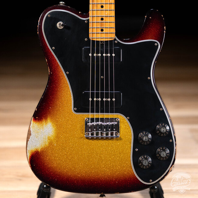 Friedman Vintage T Alder P-90 Guitar w/ Maple Neck – 3-Tone Burst Sparkle