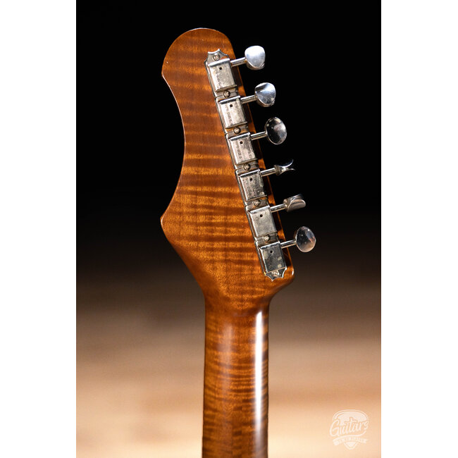 Shabat Lynx HSS Swamp Ash S-Style w/ Stainless Frets – Fiesta Red over 3TSB