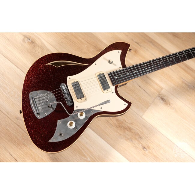 Novo Custom Miris J Semi-Hollow w/ Lollar Firebirds – Root Beer Sparkle
