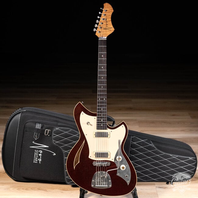 Novo Custom Miris J Semi-Hollow w/ Lollar Firebirds – Root Beer Sparkle