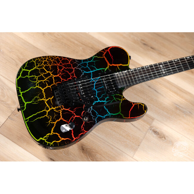 ESP LTD Eclipse ’87 Floyd Rose Electric Guitar – Rainbow Crackle