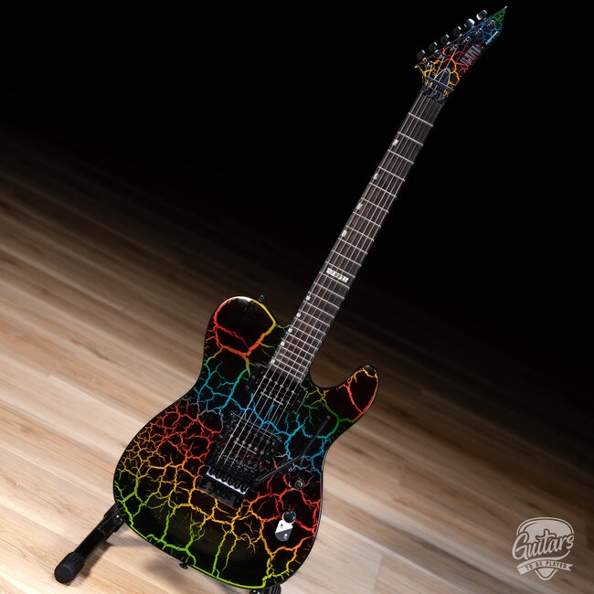 ESP LTD Eclipse ’87 Floyd Rose Electric Guitar – Rainbow Crackle