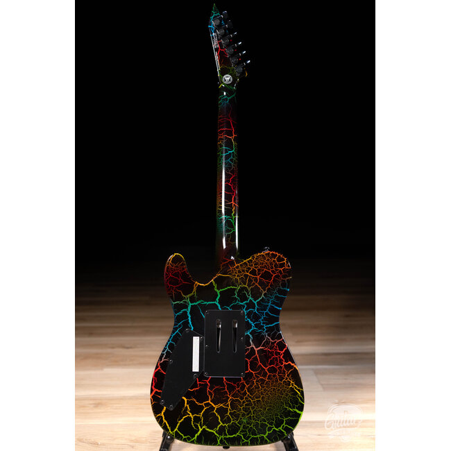 ESP LTD Eclipse ’87 Floyd Rose Electric Guitar – Rainbow Crackle