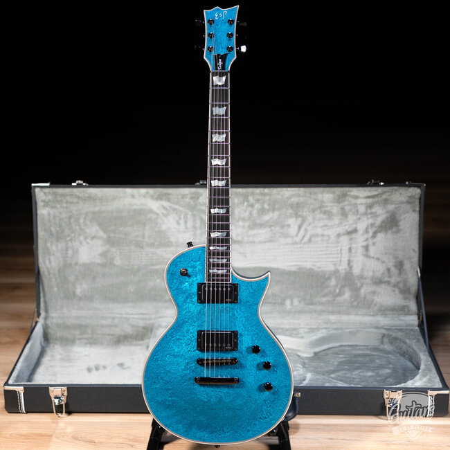 ESP Eclipse Custom Original Series Electric Guitar w/ Case – Blue Liquid Metal