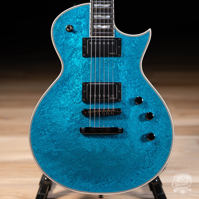 ESP Eclipse Custom Original Series Electric Guitar w/ Case – Blue Liquid Metal